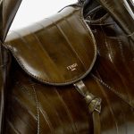 FENDI Spy Olive green inlaid hagfish leather bag - Image 3